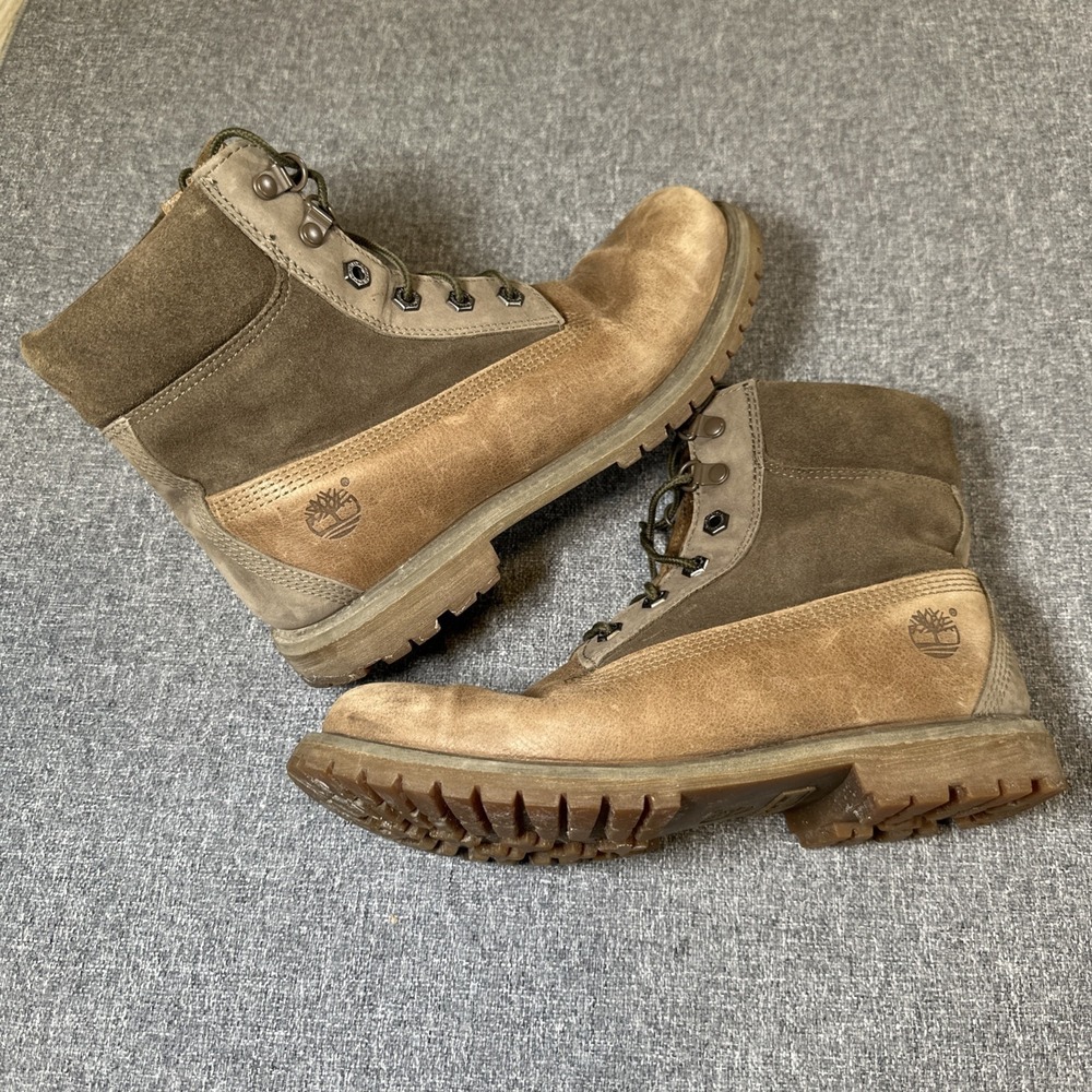 Timberland Womens 10 Brown Waterproof Leather Boots Hiking Work Boots 6 Inch